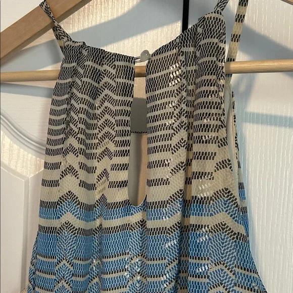 🩷Lily Rose Blue and Gray Maxi Dress - Picture 5 of 5